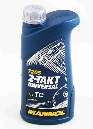 Олива мото 2-тактна "mannol" 2-takt universal tc 1 л (мінеральна)