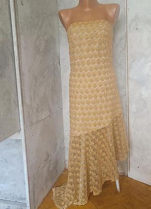 Платье 👗👗👗 платье гипюр золото вынтаж сша