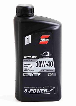 Масло дизельное 10w-40 "s-power" dynamic tdi sl/сf 1л