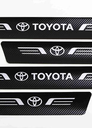 Защитная пленка на пороги toyota черный карбон "автограф" (4 шт.)