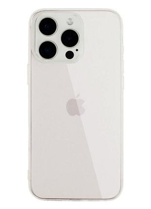 Прозорий чохол tpu для iphone 16 pro із захистом камери та посиленими кутами transparent