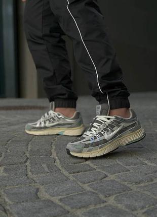 Чоловічі кросівки nike p-6000 сірі, 41-46, шкіра