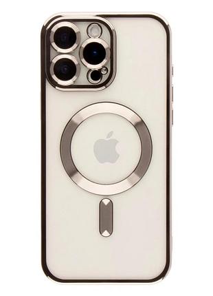 Чехол tpu metallic full camera с magsafe для iphone 16 pro защита камеры titan