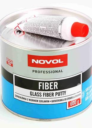 Шпатківниця зі скловолокном "novol" fiber 0.60 кг + затверджувач 0.02 кг