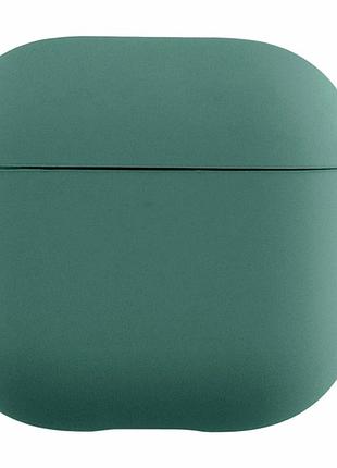 Футляр силиконовый с микрофиброй для airpods 3 цвет 55.pine green