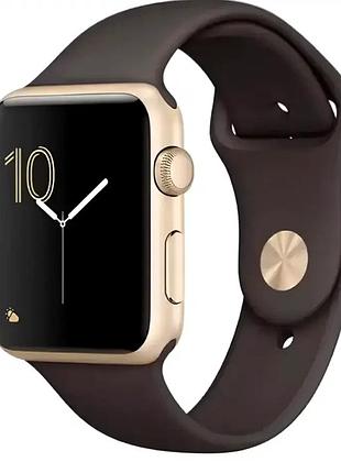 Ремешок sport band для apple watch 38 40 41 мм резиновый аксессуар для активного отдыха cocoa