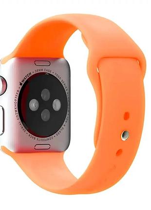 Ремешок sport band для apple watch 38 40 41 мм резиновый легкий для спорта цвет papaya