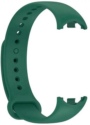 Ремінець силіконовий для xiaomi mi band 8 9 водостійкий універсальний розмір pine green