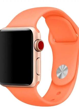 Ремешок sport band для apple watch 38 40 41 мм резиновый для спорта и активного отдыха цвет grapefruit