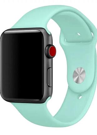 Ремешок sport band для apple watch силиконовый для спорта и активного отдыха series 3 4 7 8 marina green