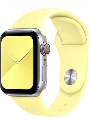 Ремінець sport band для apple watch 42 44 45 49 мм силіконовий для спорту mellow yellow