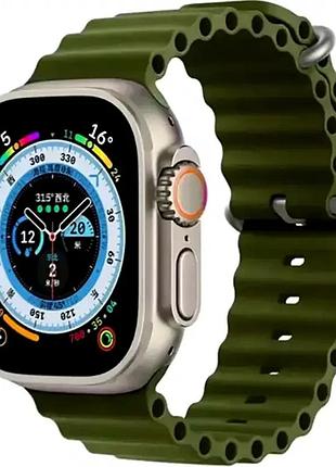 Ремешок ocean band для apple watch 42 44 45 49 мм универсальный каки для спорта и повседневного использования