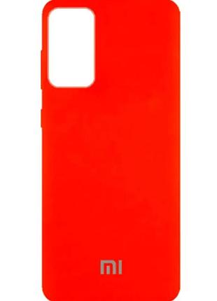 Чехол силиконовый для xiaomi redmi note 11 и 11s красный защита от ударов и царапин