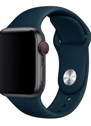 Ремешок для apple watch 42 44 45 49 мм силиконовый для спорта pacific green