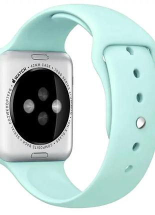 Ремешок sport band для apple watch 38 40 41 мм прочная резина активный образ жизни marina green