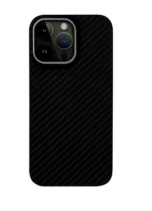 Чехол противоударный kevlar для iphone 15 pro max черный защита от ударов и повреждений