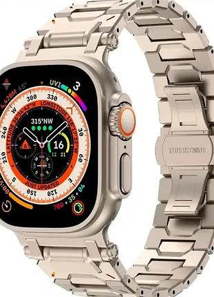 Ремешок magik lock 3 bead замена браслета для apple watch 42 44 45 49 мм надежная застежка черный