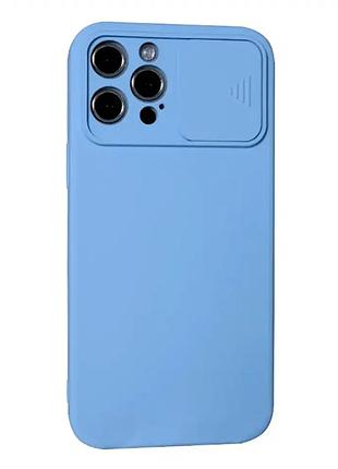 Чехол силиконовый для iphone 12 pro max противоударный защита от ударов sky blue