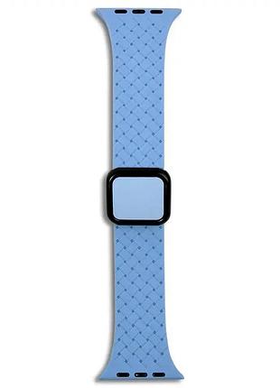 Ремешок fabric для apple watch 42 44 45 49 мм легкий для тренировок голубой