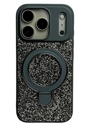 Чехол противоударный для iphone 15 pro силиконовый серый защита от ударов и падений с magsafe