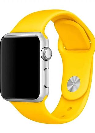 Ремешок sport band для apple watch 42 44 45 49 мм силиконовый для спорта shine yellow