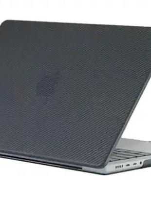 Чехол carbon fiber для macbook air 13.6 дюймов m2 a2681 силикон защита черный