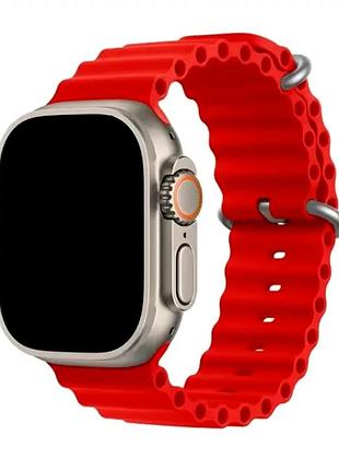 Ремешок ocean band для apple watch 38 40 41 мм бордовый для спорта и повседневного использования