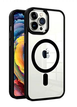 Чохол силіконовий для iphone 16 прозорий з magsafe захист від ударів titanium grey