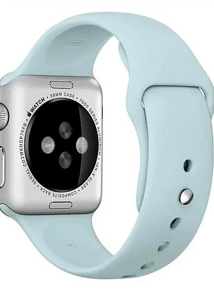 Ремешок sport band для apple watch 38 40 41 мм голубой для спорта активного отдыха удобная застежка