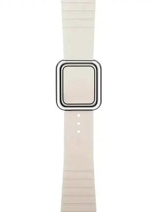 Ремешок weave magnetic lock для apple watch 42 44 45 49 мм магнитная застежка резина цвет starlight