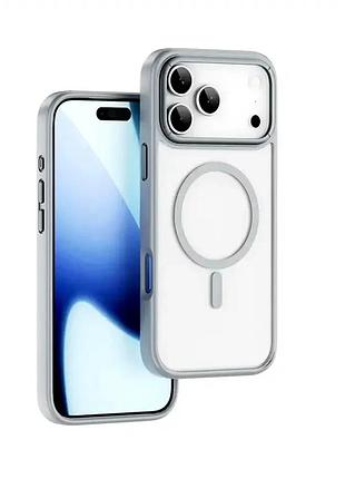 Чохол armor pro case з magsafe для iphone 17 pro max сірий захисна накладка з поліуретану