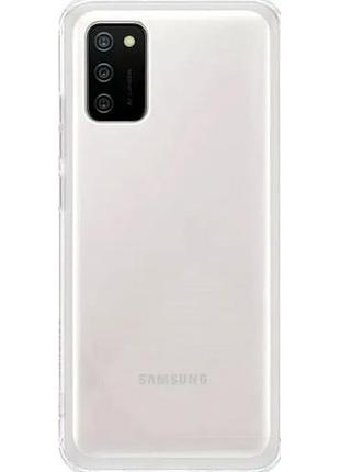 Силиконовый чехол противоударный для samsung a02s белый с мягкой подкладкой для защиты от ударов и царапин