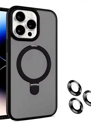 Чехол противоударный для iphone 16 силиконовый черный защита от ударов и падений с magsafe