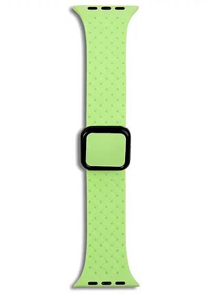 Ремешок текстильный для apple watch 42 44 45 49 мм водостойкий для активного отдыха зеленый