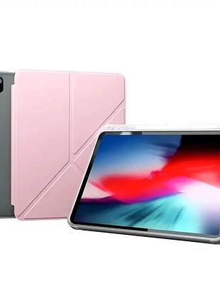 Чехол для ipad pro 11 дюймов противоударный ультратонкий с держателем для стилуса gf-003 розовый