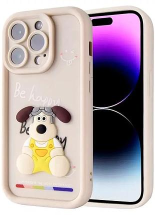 Силіконовий чохол для iphone 16 plus захист від ударів із малюнком собаки для прихильників тварин