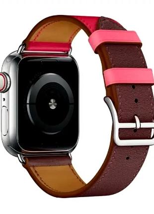Ремешок для apple watch 38 40 41 мм кожа красный коричневый для мужчин женщин комфортный долговечный