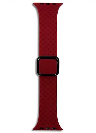 Ремешок тканевый для apple watch 38 40 41 мм для фитнеса прочный красный