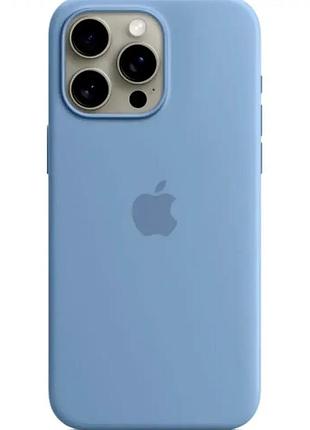Чехол силиконовый для iphone 15 с magsafe цвет winter blue защита от повреждений и удобство использования