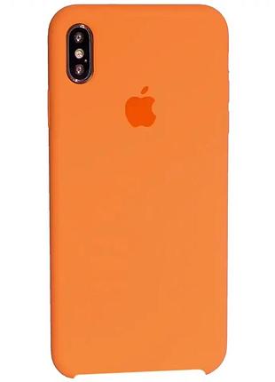 Чохол протиударний силіконовий для iphone xs max колір папая захист від падінь і пошкоджень