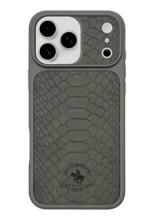 Чохол протиударний для iphone 17 pro max сірий pu-шкіра захист від ударів і подряпин