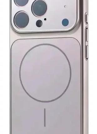 Чехол ag glass case с magsafe для iphone 17 защитная накладка из титана и полиуретана