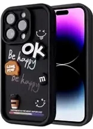 Силиконовый чехол для iphone 16 pro max противоударный защита от падений черный