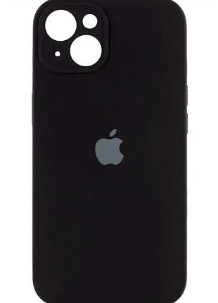 Чехол силиконовый для iphone 16 plus черный защита камеры противоударный для надежной защиты