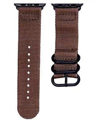 Ремешок buckle nylon для apple watch 38 40 41 мм нейлон для повседневного использования коричневый