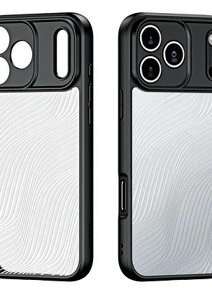 Чехол противоударный tpu для iphone 17 черный защита от падений с мягкой подкладкой