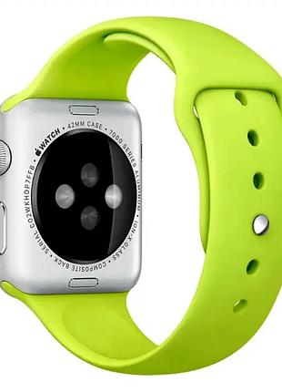 Ремешок sport band 3 in 1 для apple watch 38 40 41 мм для спорта из резины зеленый