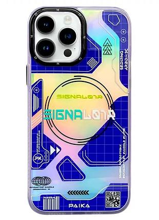 Чехол противоударный для iphone 13 pro max силиконовый защита от падений синий