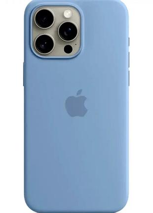Чехол силиконовый для iphone 15 pro с magsafe защита от падений зимний с микрофиброй внутри