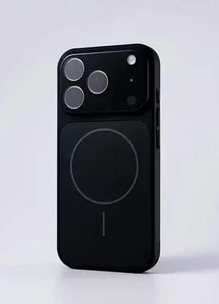 Чехол ag glass case с magsafe для iphone 17 pro черный защитная накладка из полиуретана